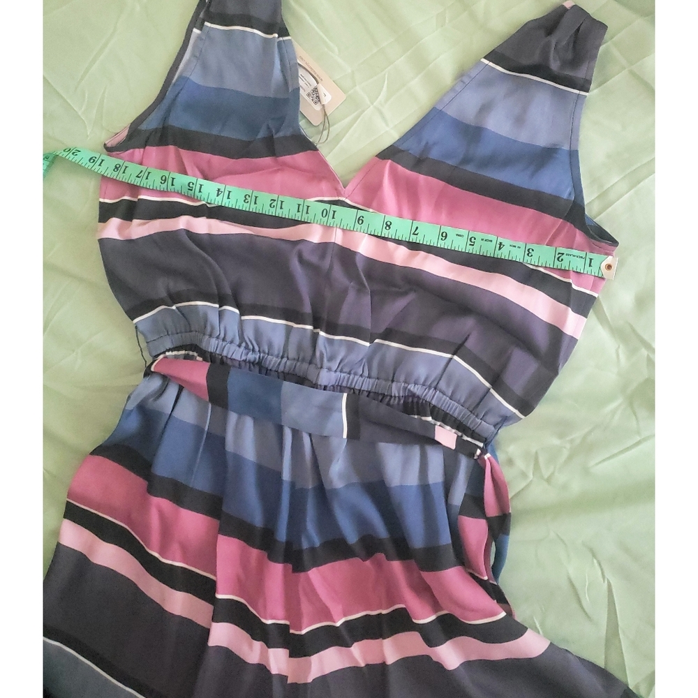 **Store CLOSING SALE** Tucker NYC V neck Jumpsuit Indigo Skies Stripe - Picture 8 of 8
